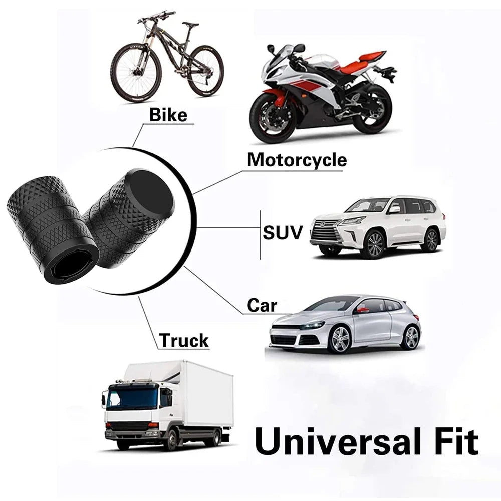 Aluminum Tire Valve Caps 4/8/12 Pcs Universal Stem Covers