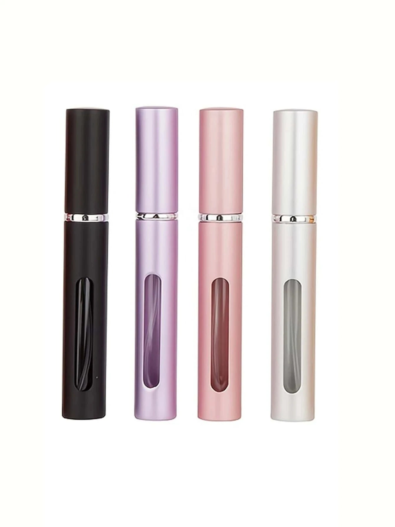 4pcs 4 Accessories Refillable Glass Perfume Bottles with 4 Spray Bottles, 2 Funnels, alternate view