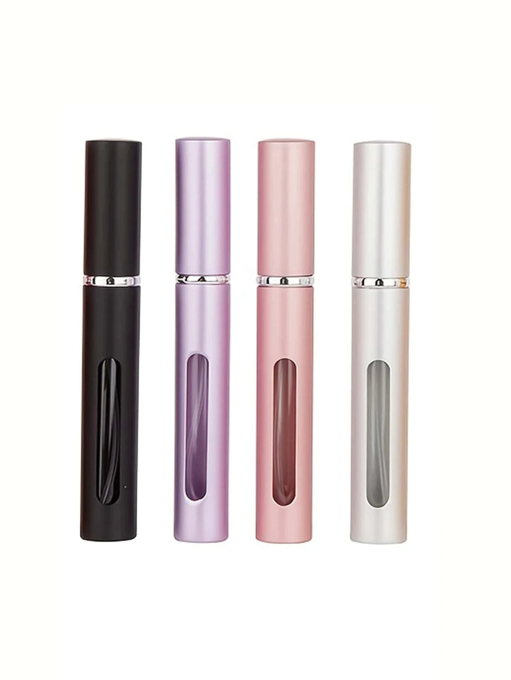 4pcs 4 Accessories Refillable Glass Perfume Bottles with 4 Spray Bottles, 2 Funnels, alternate view