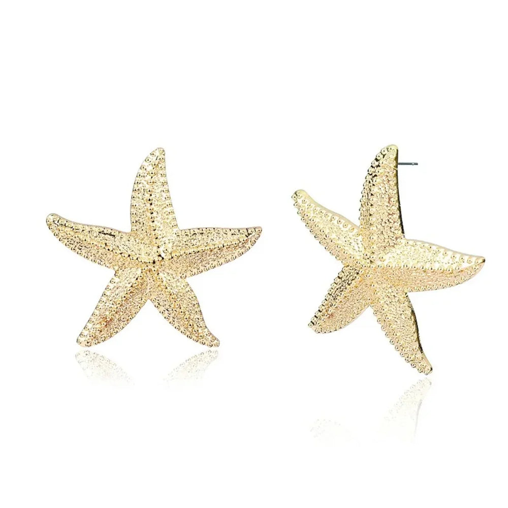 Classic Starfish Stud Earrings | 2pcs Summer Beach Fashion Jewelry for Women alternate view