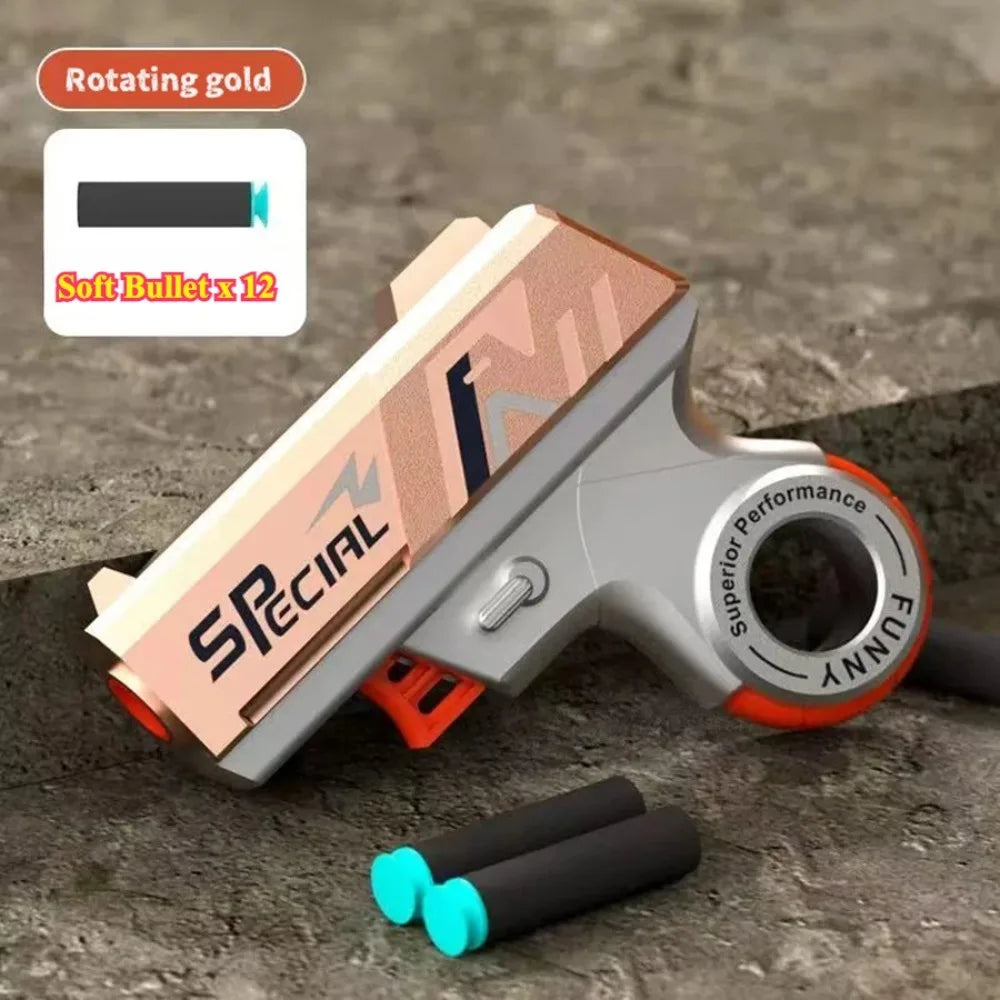 Mini Shell Soft Bullet Launcher Toy Gun | Manual Loading Stress Relief Toy for Outd additional angle
