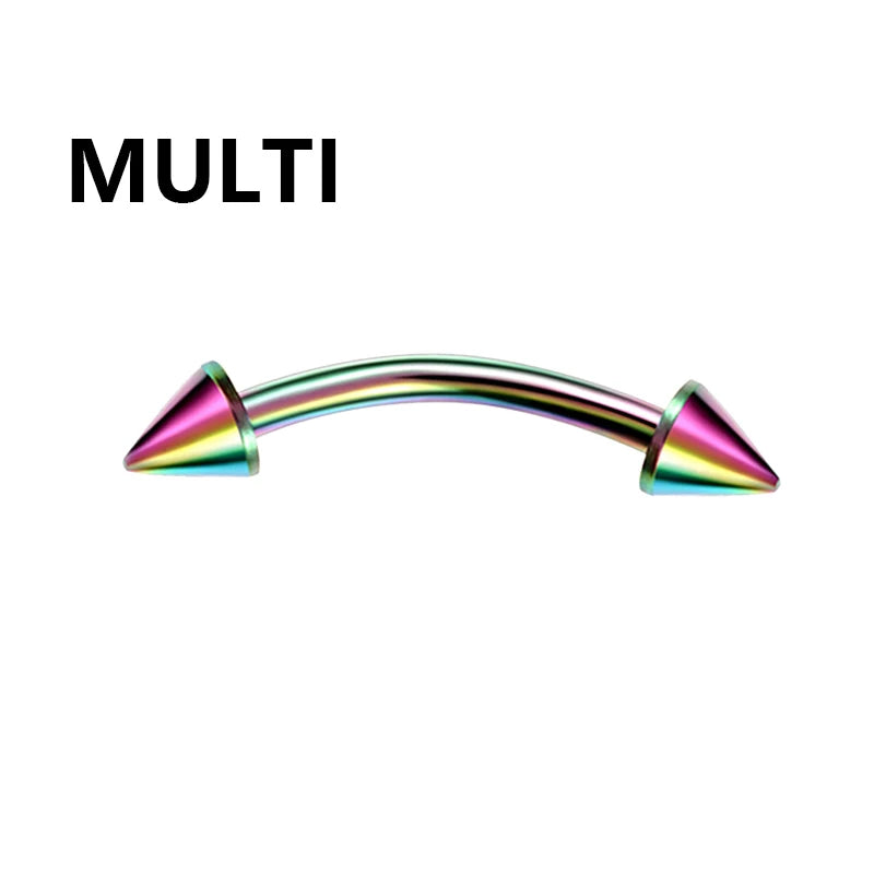 1/5Pcs Eyebrow Lip Piercing Banana Shape Lip Ring Stainless Steel Curved Barbell Stud alternate view