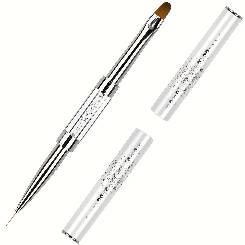1PC Double-ended Nail Art Brush,Odorless Gel and Nail Design Tool,2-in-1 Polymer Gel alternate view