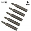 5pcs Cross Screwdriver Bit Set Magnetic Phillips Bits PH0000 to PH2 | 4mm Hex Shank P lifestyle view