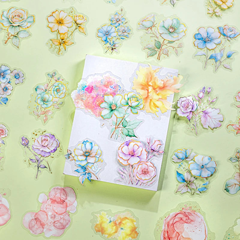 Mr Paper 45pcs Floral Landscaping Foil Stamping Stickers DIY Handbook Calendar Card D alternate view