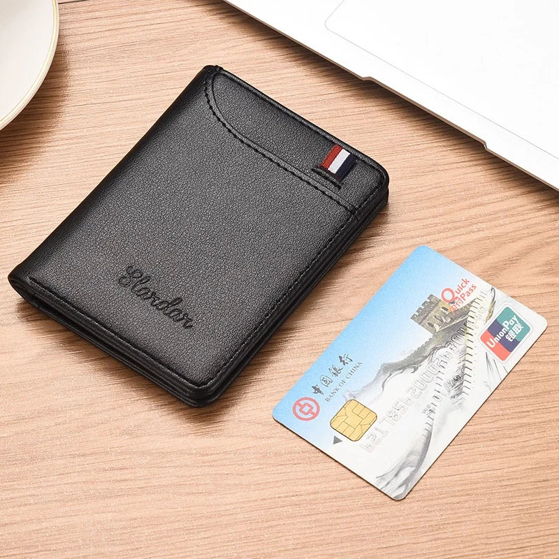 Ultra Thin Men's Wallet | Vertical Small Card Holder additional angle