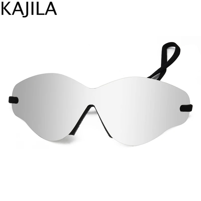 Oversized Punk Rimless Sunglasses | Y2K UV400 Mirror Lens Shades alternate view