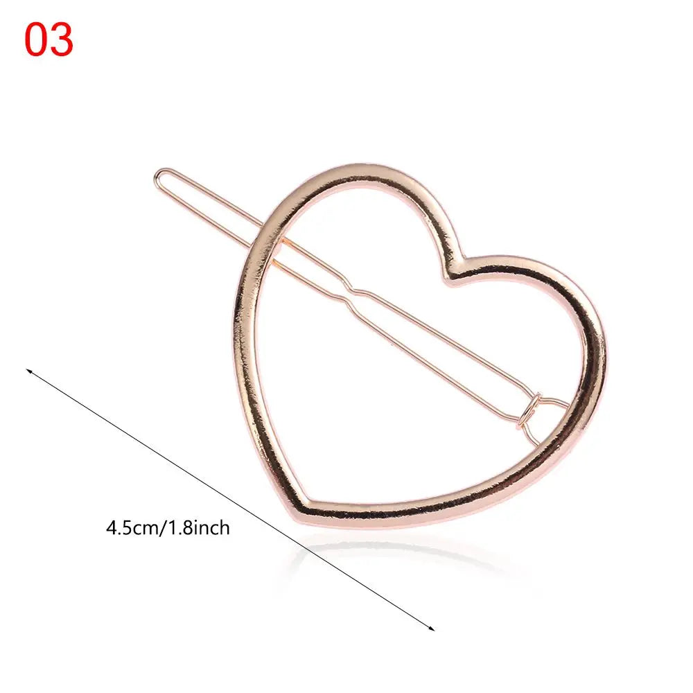 1PC Geometric Ponytail Hairpins Bobby Pins Knot Hair Clip Star Heart Barrettes Metal lifestyle view