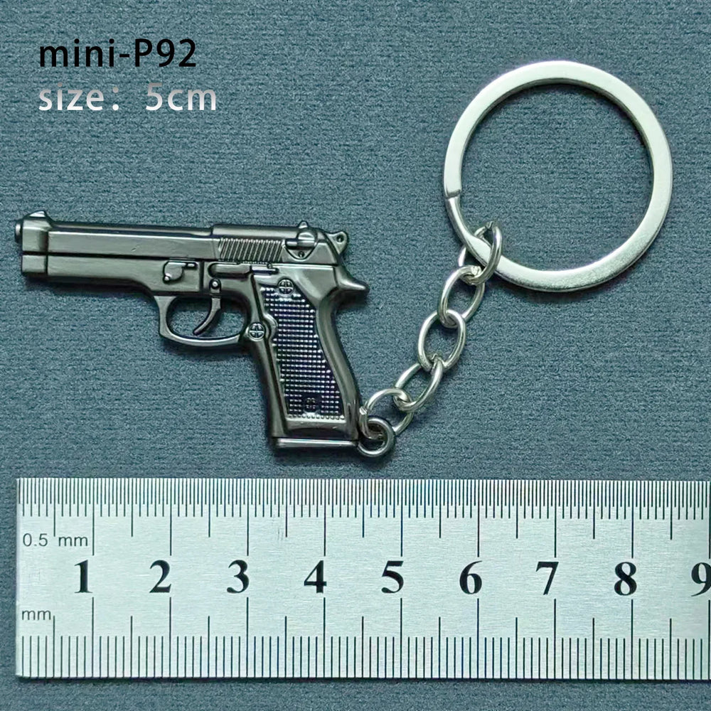 Mini Keychain Pendant Peace Elite 98k Alloy Gun Model PUBG Battlefield Boy Toy Hand additional angle