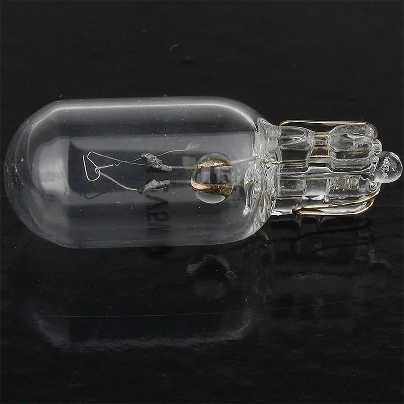 10 X Signal Lamp Glass T10 W5W 12V 5W Car Bulb close-up view