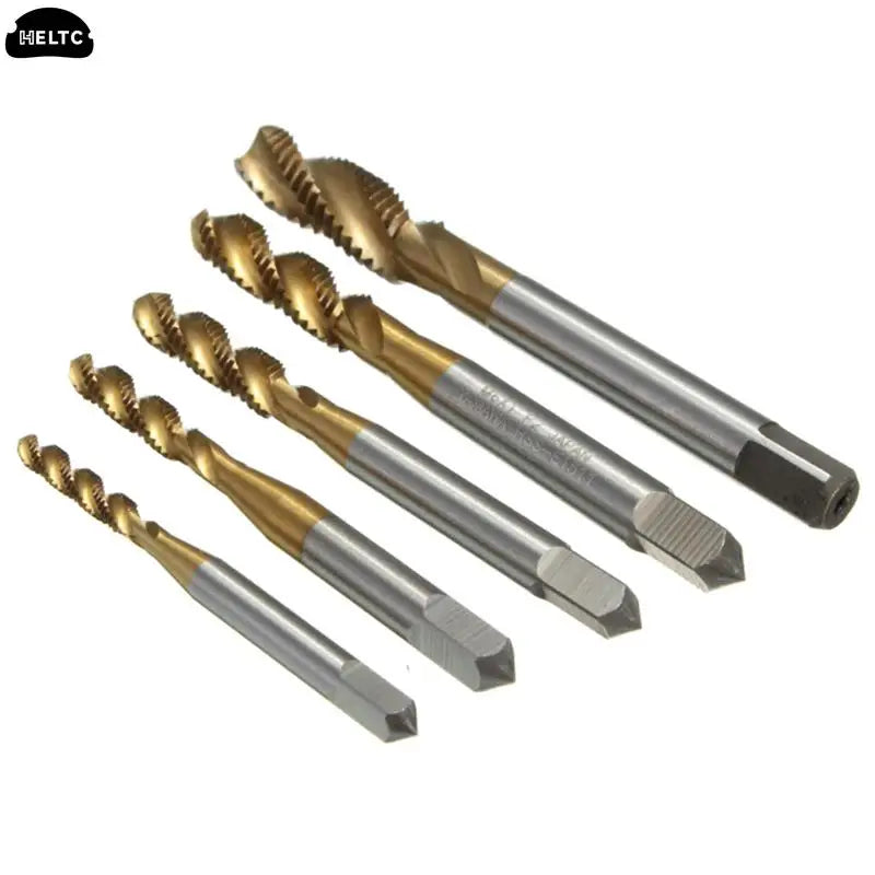 Titanium Coated HSS Spiral Fluted Machine Screw Tap Set | Metric Threading Tool lifestyle view