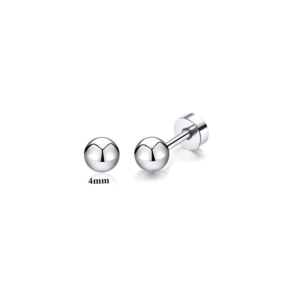 18 Pairs 14K Gold Plated Surgical Steel Screw Flat Back Stud Earrings Tiny Cartilage lifestyle view