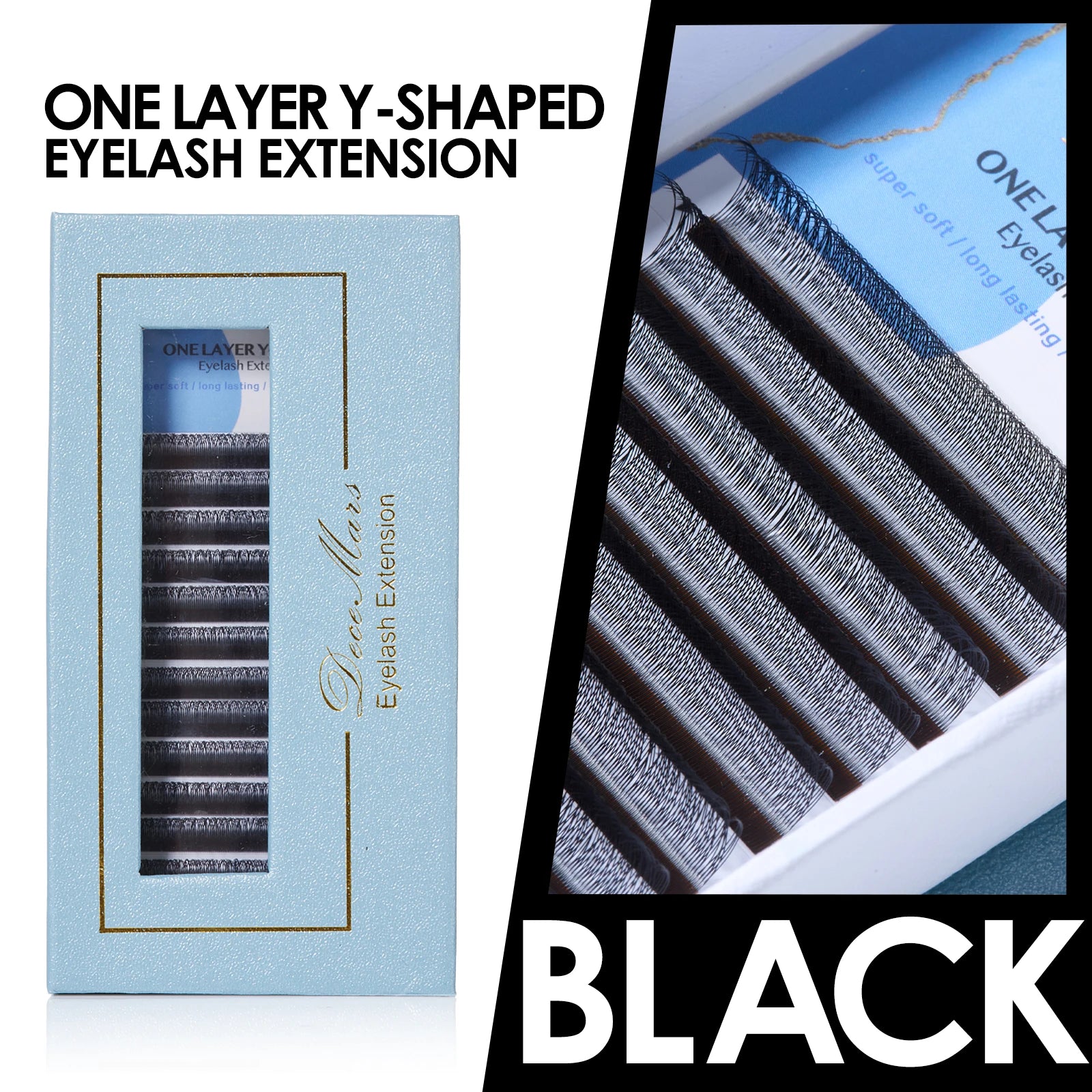 DeceMars 2D Y-Shape Velvet Eyelash Extensions | Salon-Grade Lash Flares alternate view