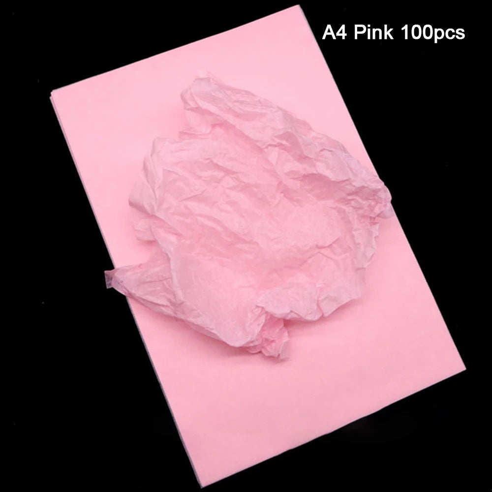 100 Sheets Multicolor Tissue Paper for Gift Wrapping | Bulk A4/A5 Translucent Craft additional angle
