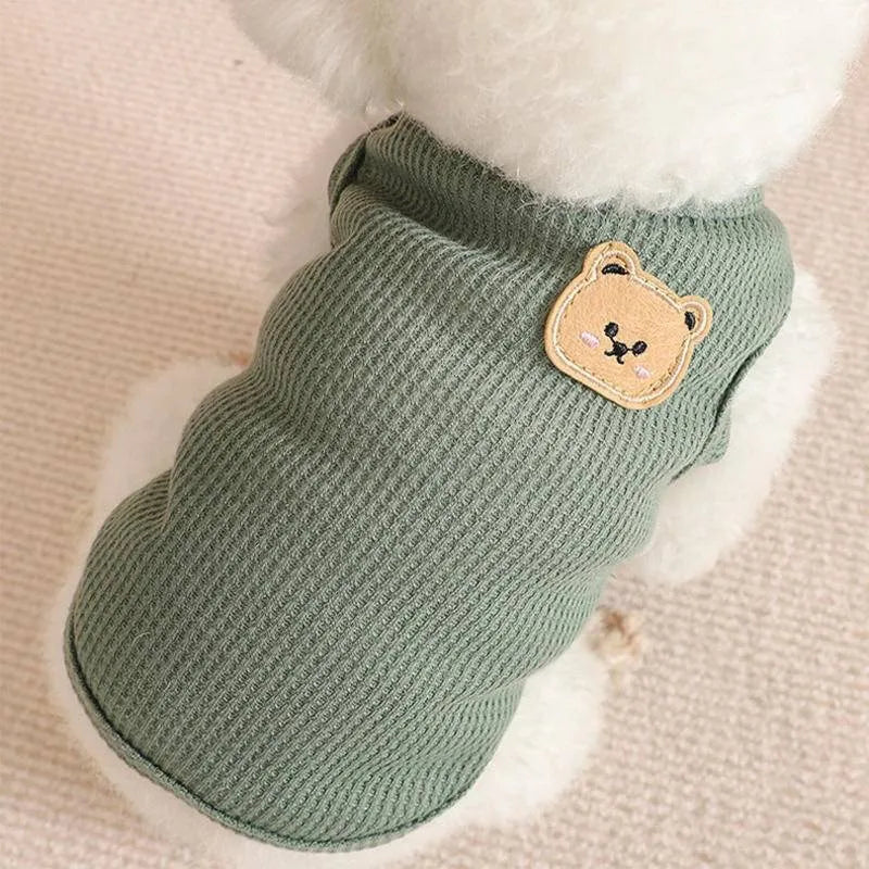 Dog Vest Pet Cat Clothing Four Colors Of Polyester Fabric Breathable Sweat Resistant Eas detail view