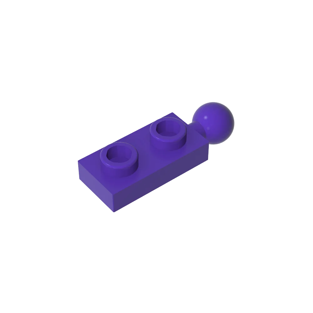 Gobricks GDS-852 Plate Modified 1 x 2 with Tow Ball on End | Building Block for DIY Cr close-up view