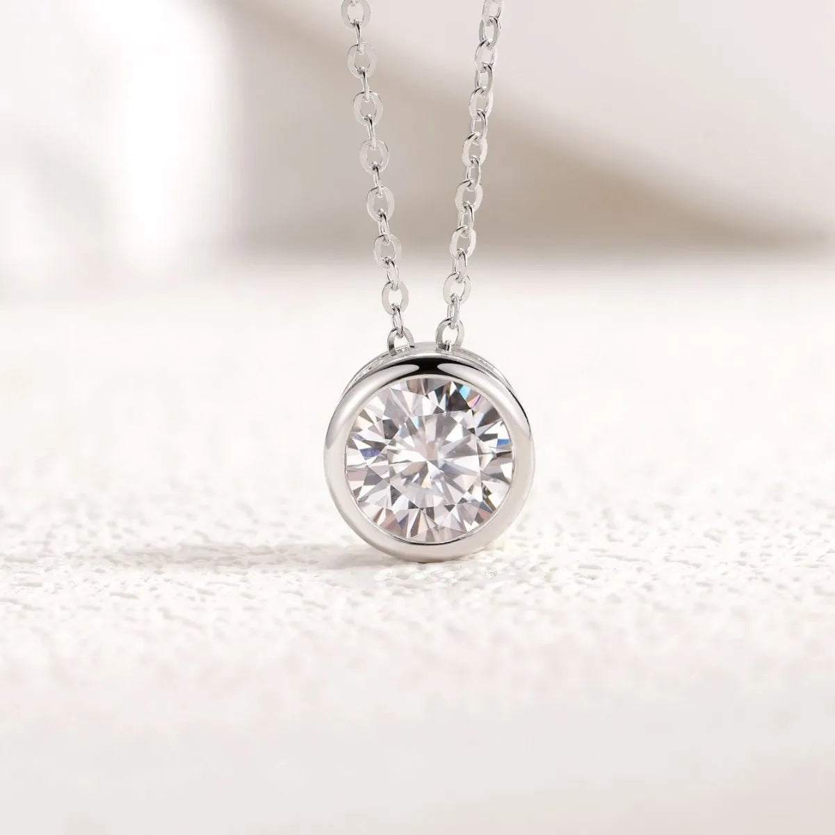 925 Silver Necklace Zircom for Women 18k Gold Plated Jewelry Pendant Birthday Party additional angle
