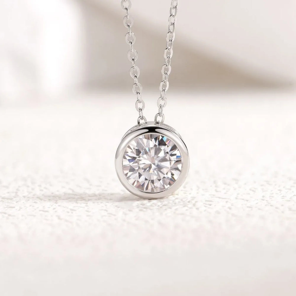 925 Silver Necklace Zircom for Women 18k Gold Plated Jewelry Pendant Birthday Party additional angle