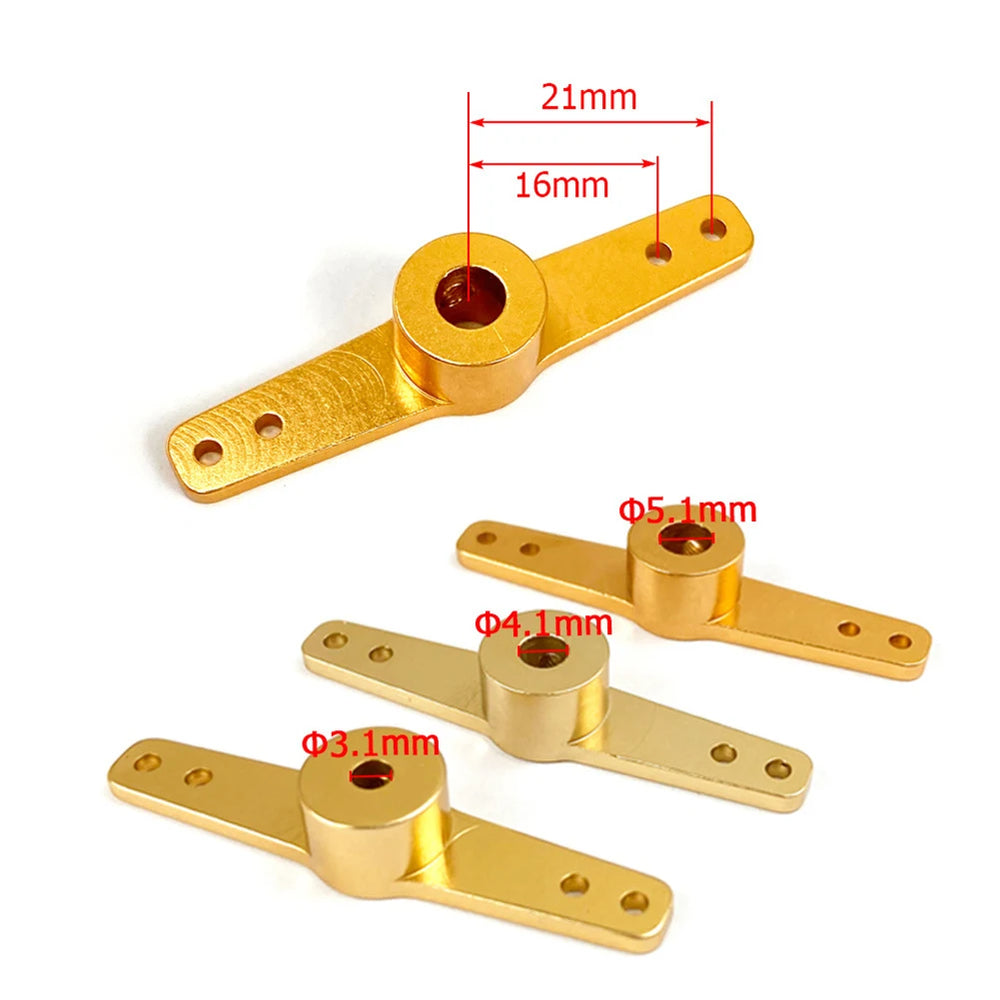 3.1mm/4.1mm/5.1mm RC Car Double Steering Rudder Tiller Arms Horn Transmission Arm Cran close-up view