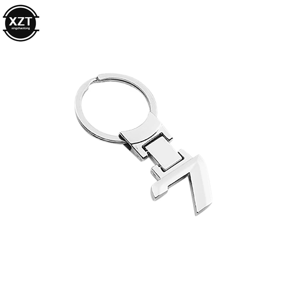 Zinc Alloy Number Emblem Keychain | Car Key Ring for BMW Models detail view
