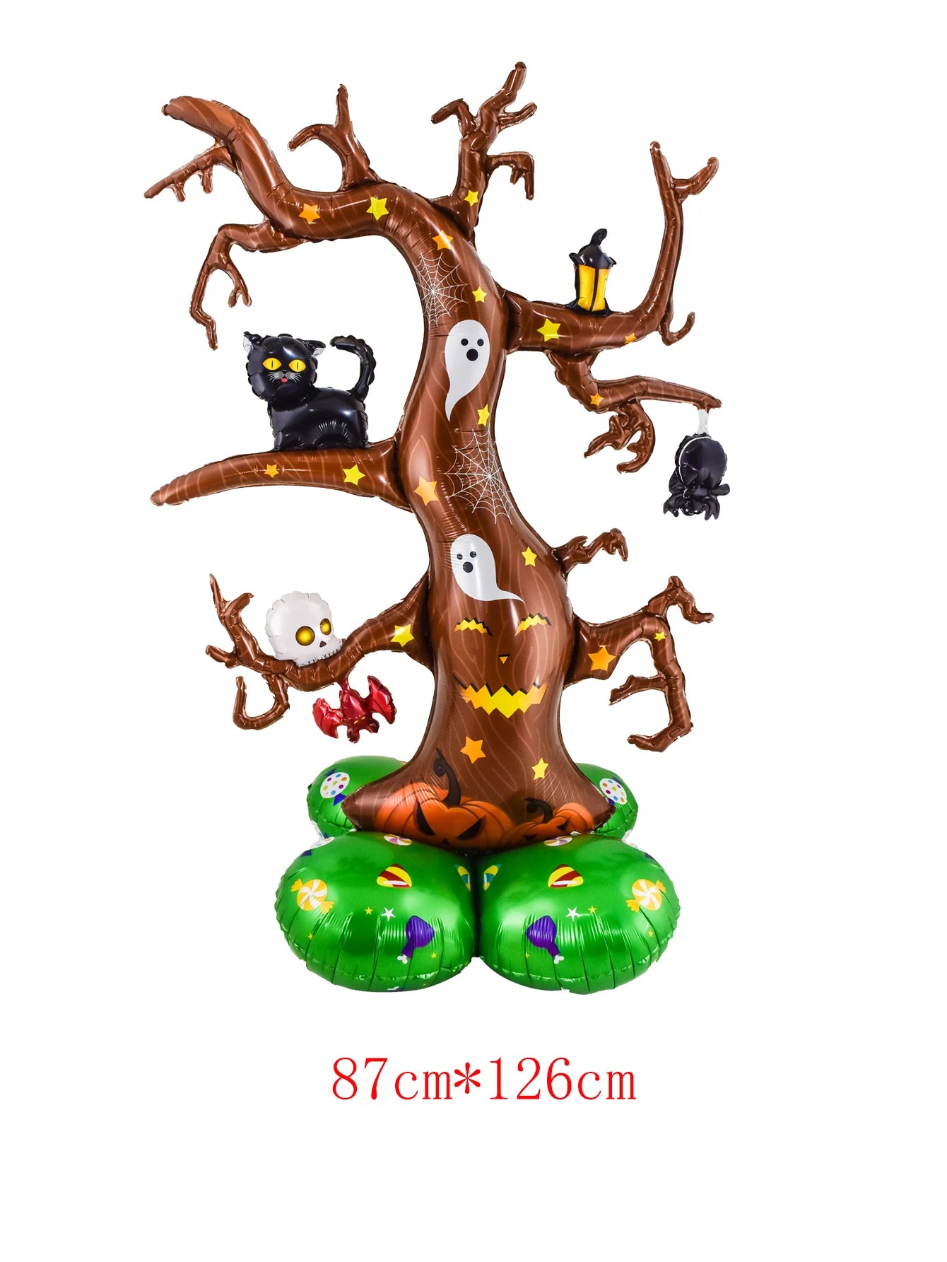 Stand Pedestal Halloween Party Balloons Ghost Skull Pumpkin Tree Wizard Shape Balloon Ha detail view
