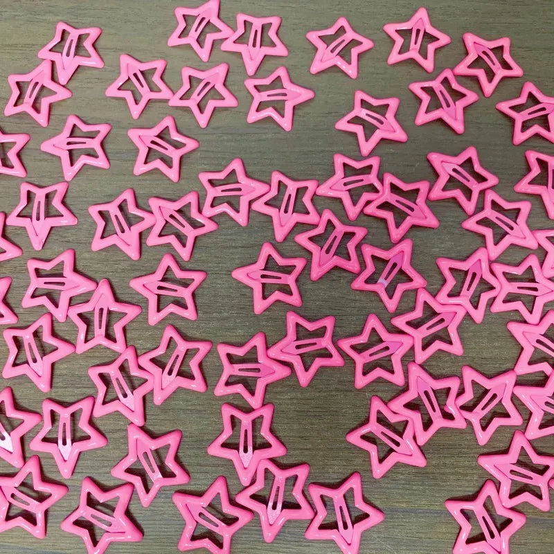 KYDZSW 10Pcs Children Cute Colors Geometric Stars Ornament Hair Clips Girls Lovely Sw lifestyle view