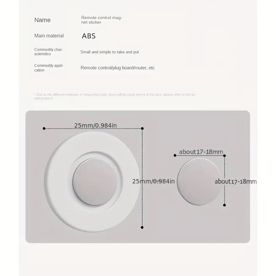 Magnetic Wall Mount Remote Control Holder PP Plastic