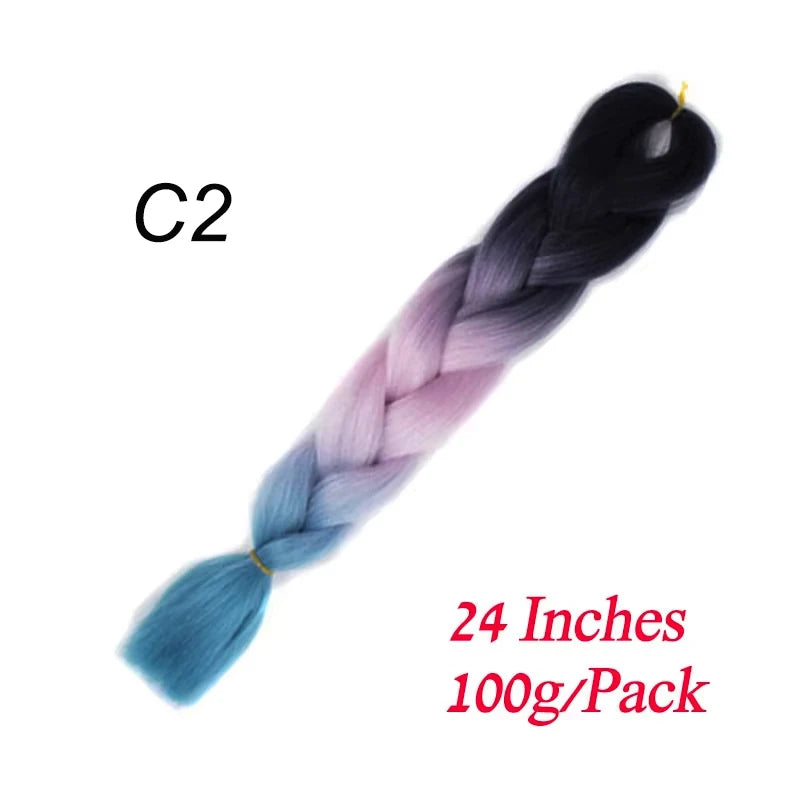 Lihui Pre Stretched Jumbo Braid Hair Extensions 24 inch | Kanekalon Synthetic Hair fo lifestyle view