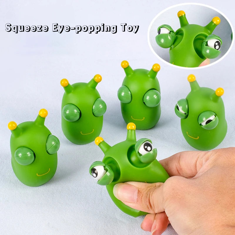 Creative Explosive Eye Worm Squeeze Pinch Toy Funny Novelty Eye Popping Caterpillar Toys detail view
