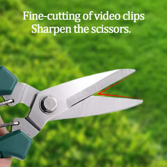 190mm Straight Head Pruning Shears | Stainless Steel Garden Scissors detail view
