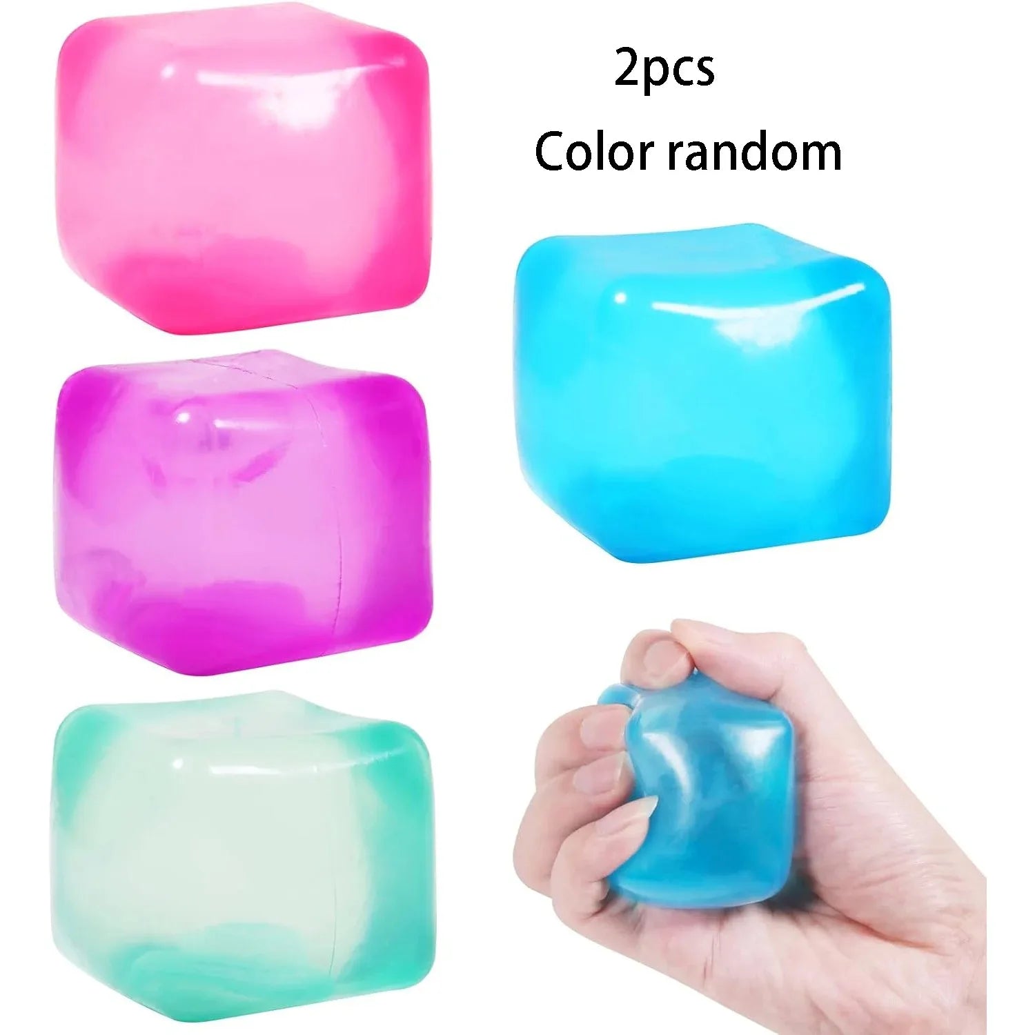 High Density Gel Ice Cube Squeeze Toy | Decompression Stress Relief Fidget detail view