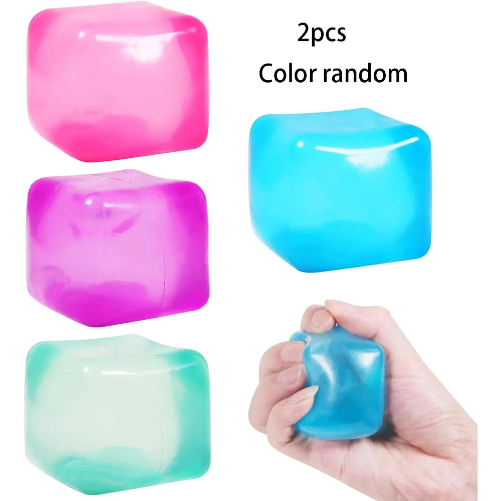High Density Gel Ice Cube Squeeze Toy | Decompression Stress Relief Fidget detail view