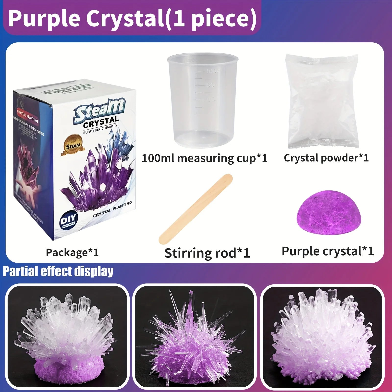 Science education toys, crystal growth and planting, educational puzzle toys, DIY cry lifestyle view