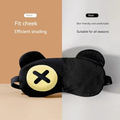 Cute Sleep Eye Mask for Kids and Students | Light Blocking Eye Cover close-up view
