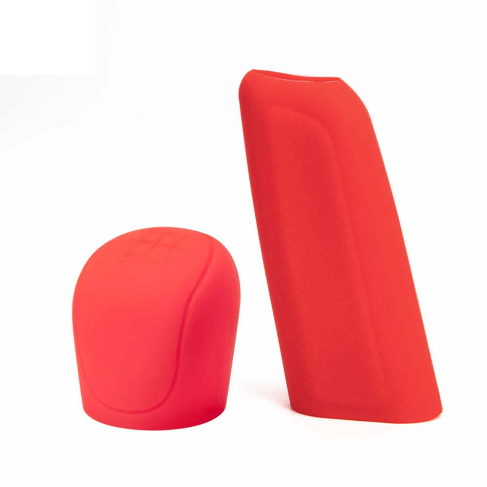 Silicone Gear Shift Knob Cover Non Slip Handbrake Grip additional angle