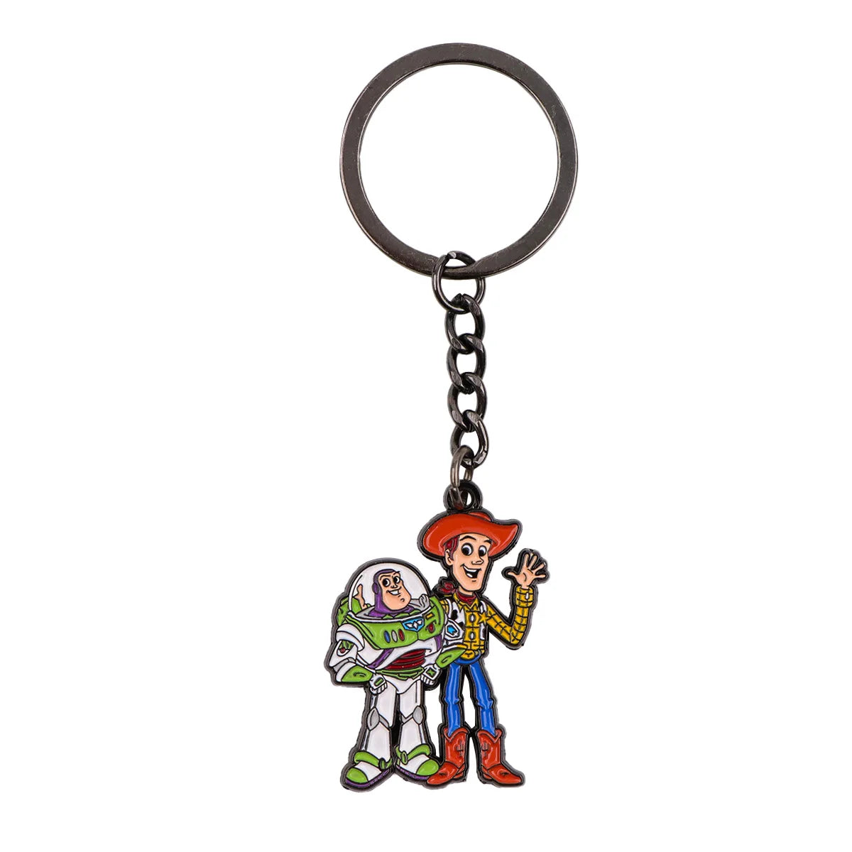 Vintage Motorcycle Keychain | Cartoon Metal Keyring for Backpack lifestyle view