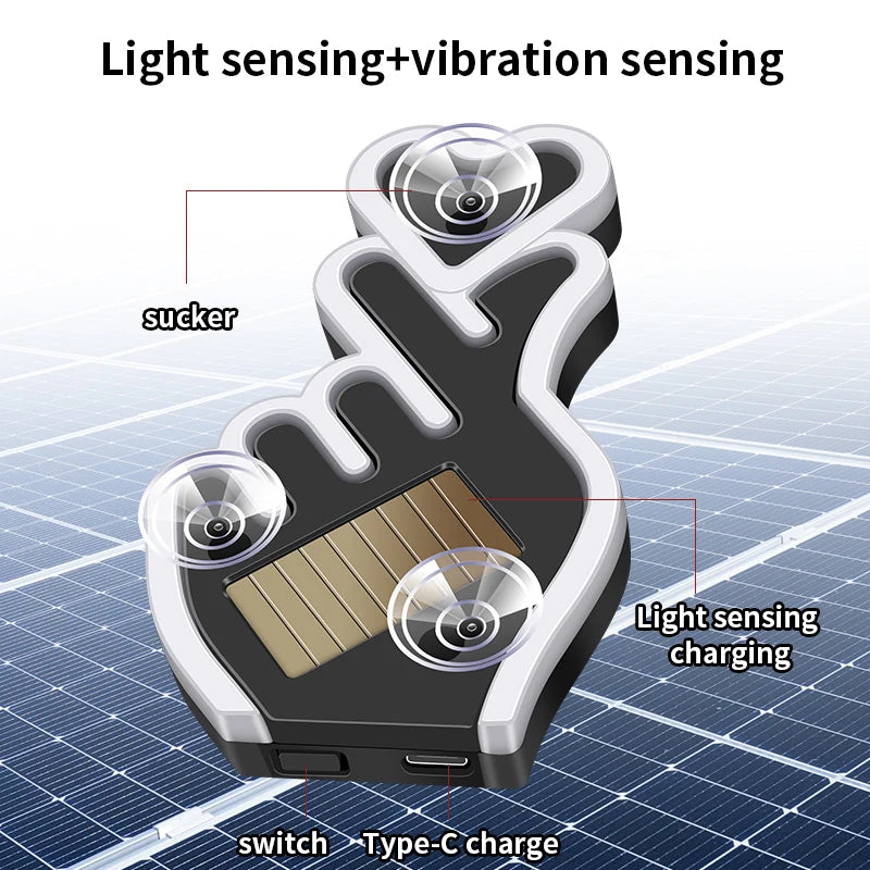 Solar Heart Shaped LED Ambient Light | Solar Powered Car Window Neon Light lifestyle view
