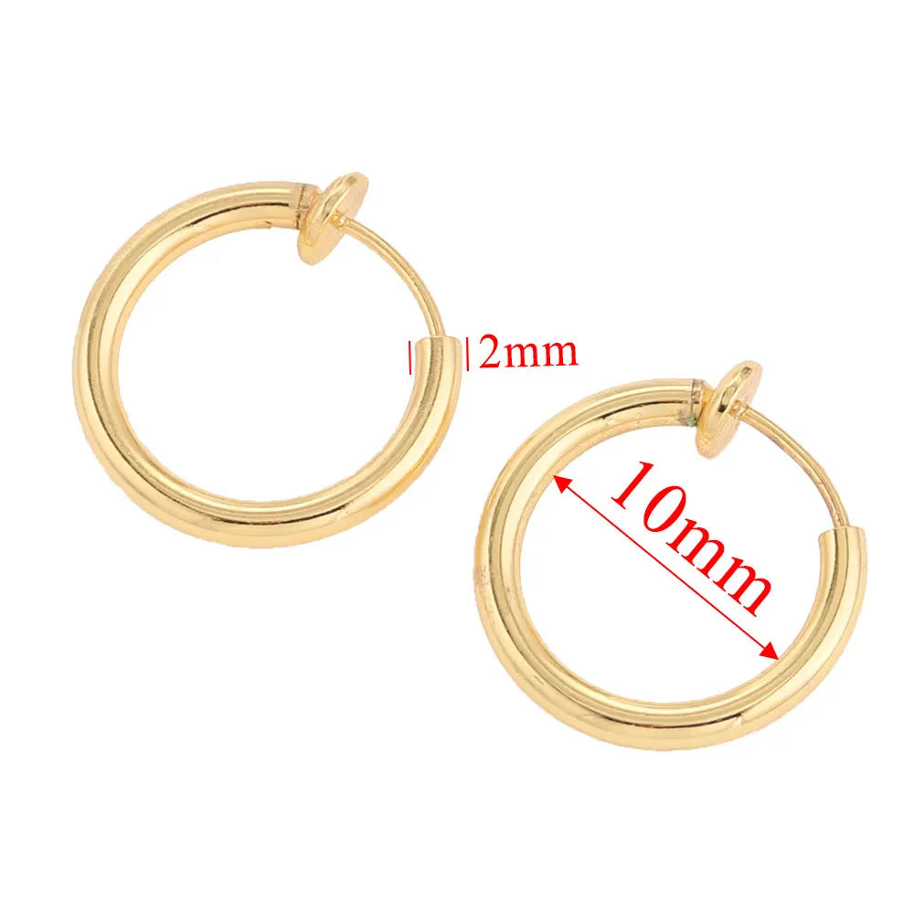 6pcs Stainless Steel Hoop Earrings Set | Hypoallergenic Korean Style Earrings for Wom lifestyle view