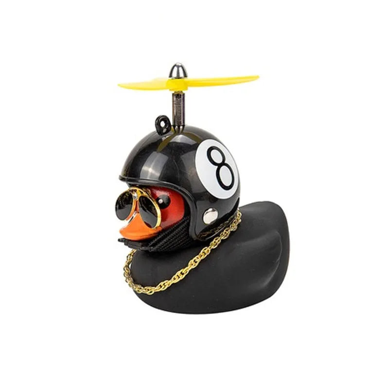 Rubber Duck With Helmet Pendant Black/Yellow detail view