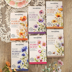 20pcs Floral Scent Vintage Flower Stickers | Creative DIY Journal Garden Label Pack alternate view