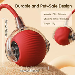 Interactive Smart Cat Toy Ball | Automatic Rolling Ball with Obstacle Avoidance alternate view