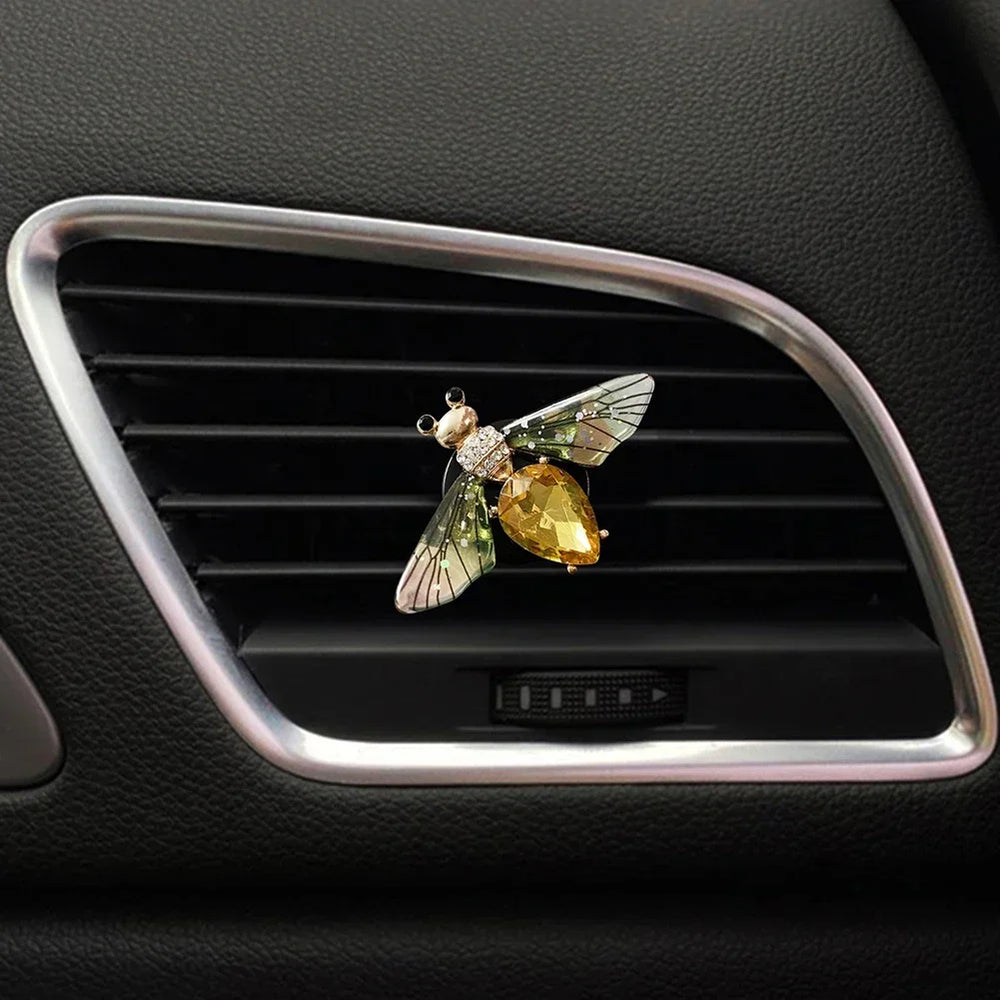 Butterfly Dragonfly Bee Car Perfume Clip Air Outlet Freshener close-up view