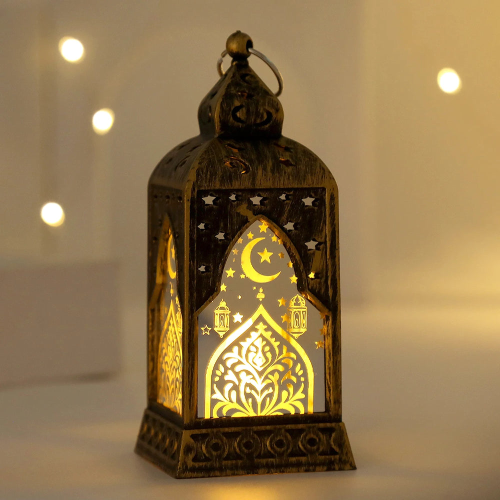 LED Star Moon Candlestick Light | Ramadan Decoration with Castle Wind Lamp lifestyle view