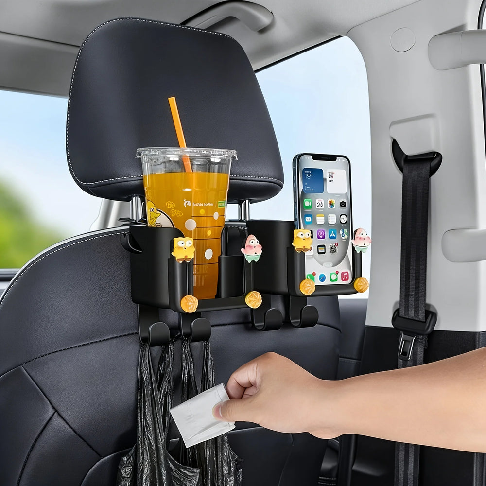 Car Seat Backrest Storage Rack with Cup and Phone Holder alternate view