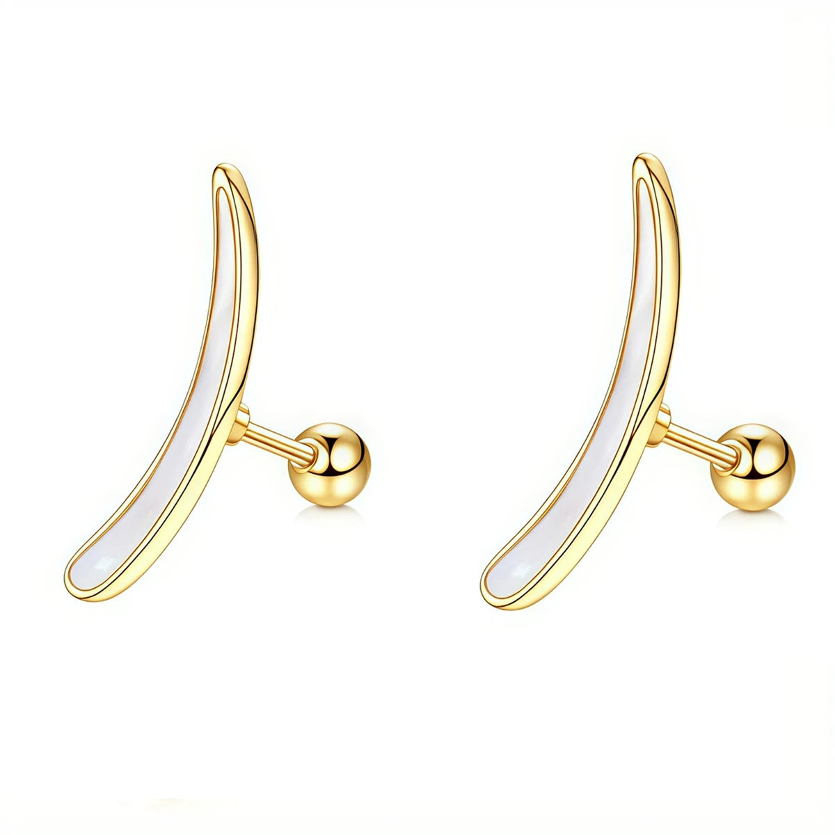 EVISPOL 2Pcs 16G Stainless Steel Screw Back Stud Earrings for Women, Cubic Zerconia C lifestyle view
