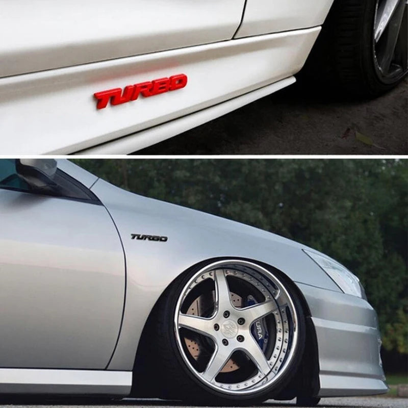 Turbocharged Metal Alloy 3D Car Sticker Badge - Onlytenbucks.com