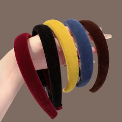 2026 Simple Velvet Winter Hairbands Headband Women Girls Scrunchie Hair Head Hoop Bands Accessories