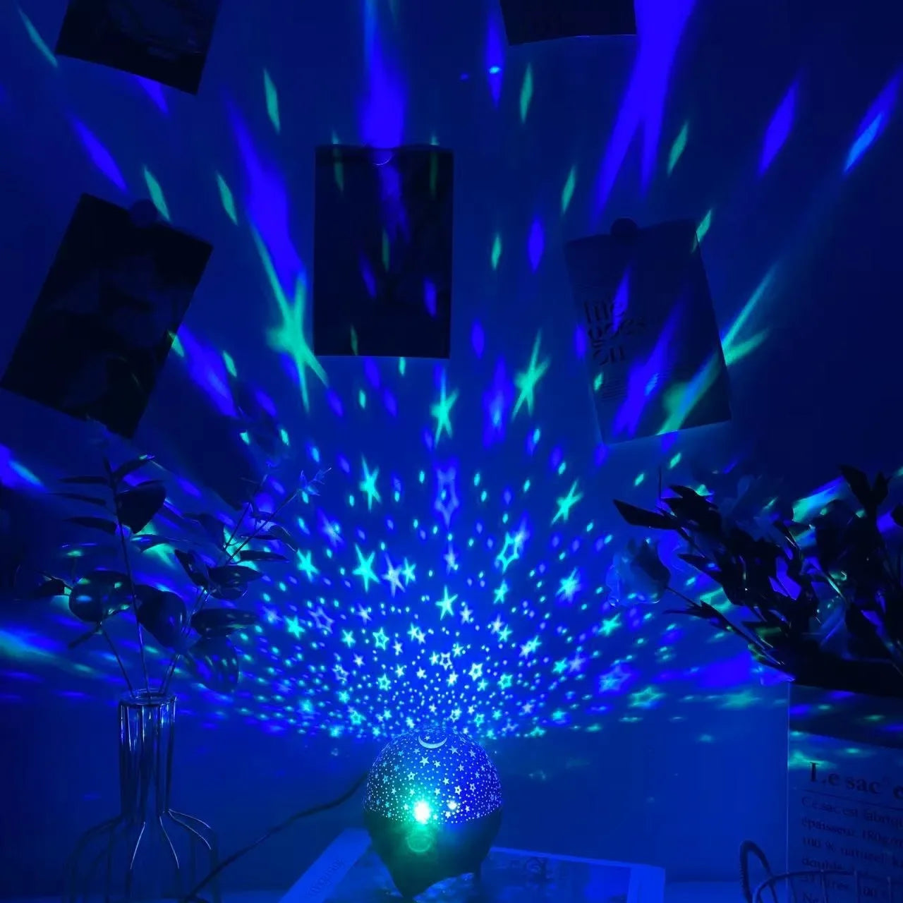 Star Projector Night Light for Kids | 360° Starry Sky Moon Atmosphere Lamp lifestyle view