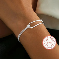 S925 Silver Geometric Collage Bracelet