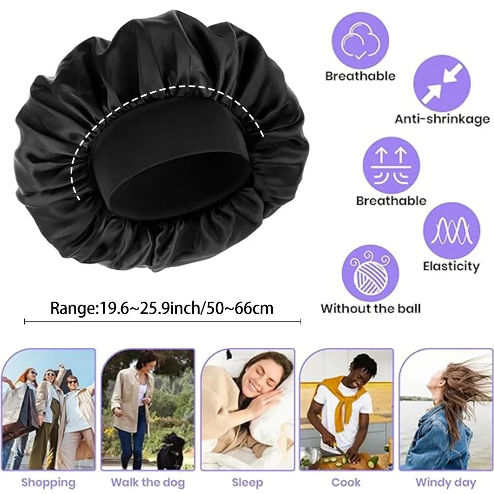 Satin Heatless Curling Rod Headband Set | No Heat Hair Curlers for Overnight Lazy Curl close-up view